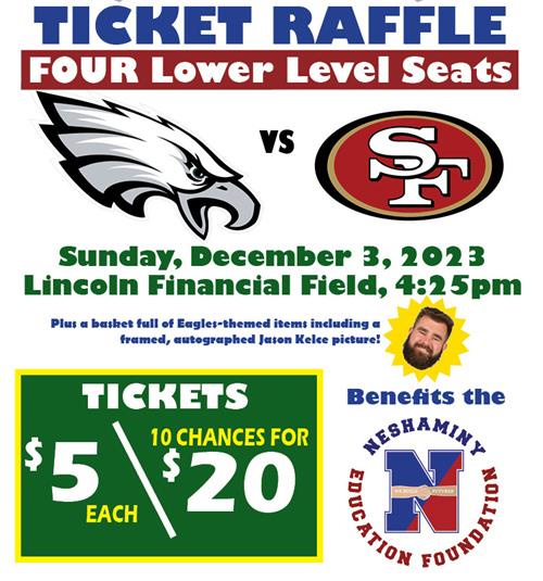 Eagles ticket raffle poster